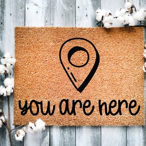 You Are Here Doormat: Funny Housewarming Welcome Mat