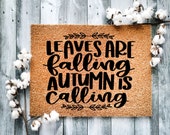 Fall Home Decor Pumpkin cute outdoor front porch welcome door mat, gift for new home, gift for mom Pumpkin spice and everything nice - 9017