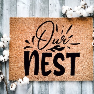 Our Nest Doormat: Funny Housewarming Welcome Mat