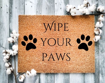 Wipe Your Paws Doormat: Funny Pet Welcome Mat