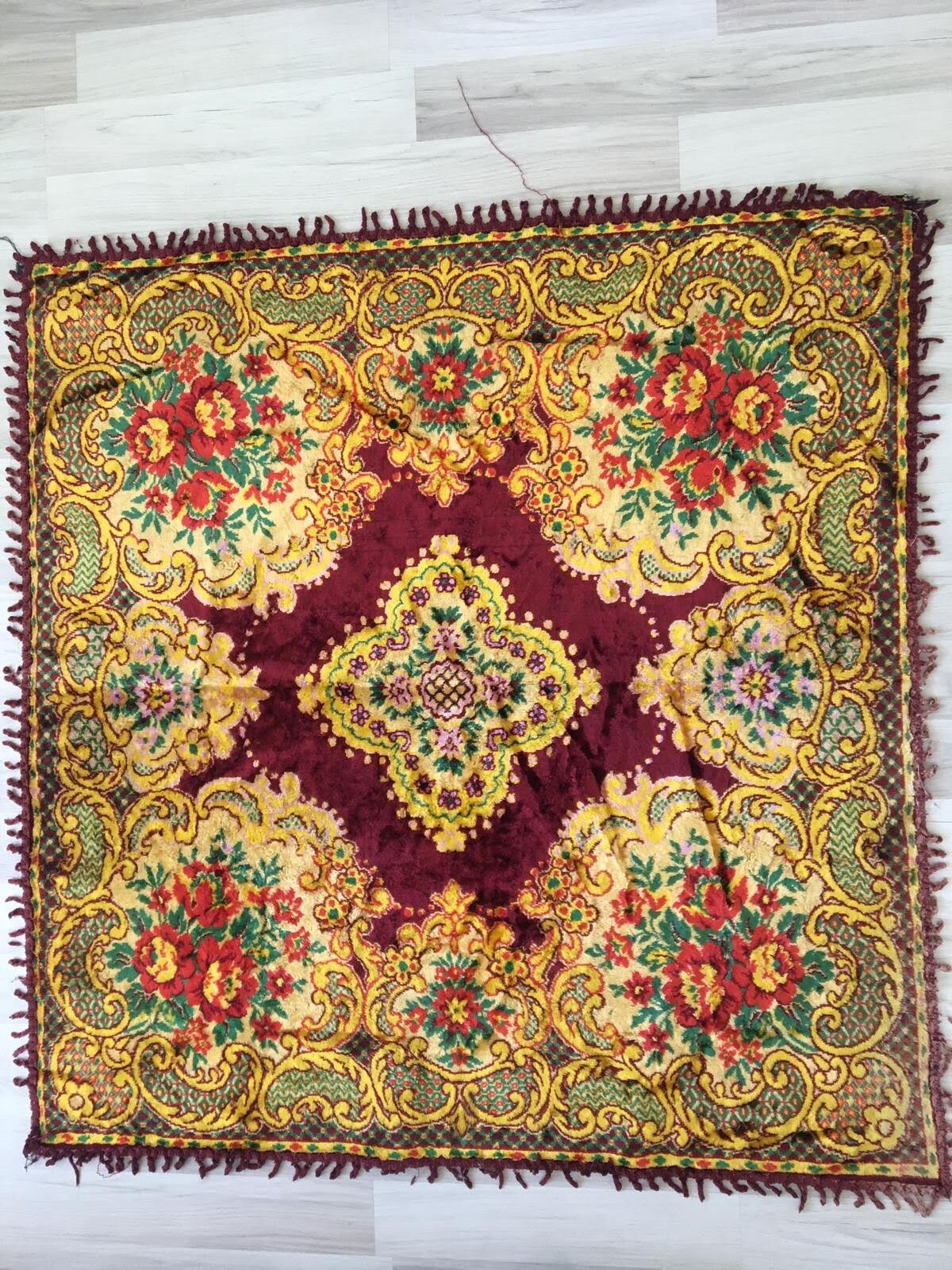 Antique Germany Rug Carpet 119 x 122cm 50 Years Etsy