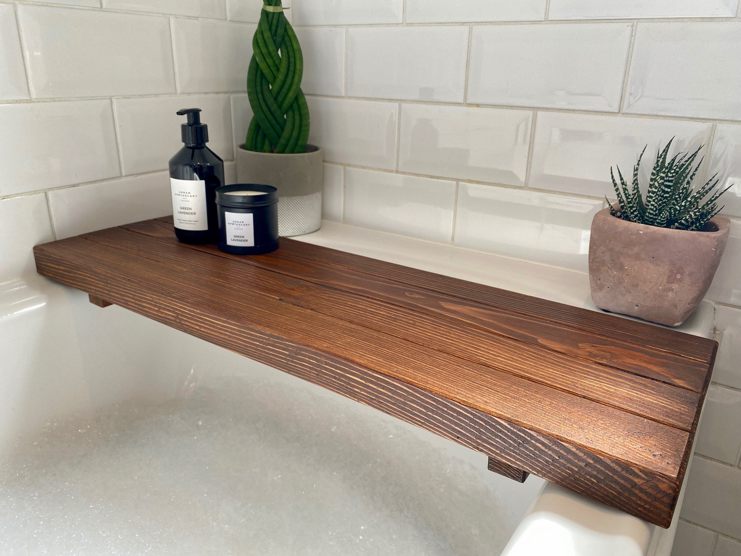 etsy wood bath tray