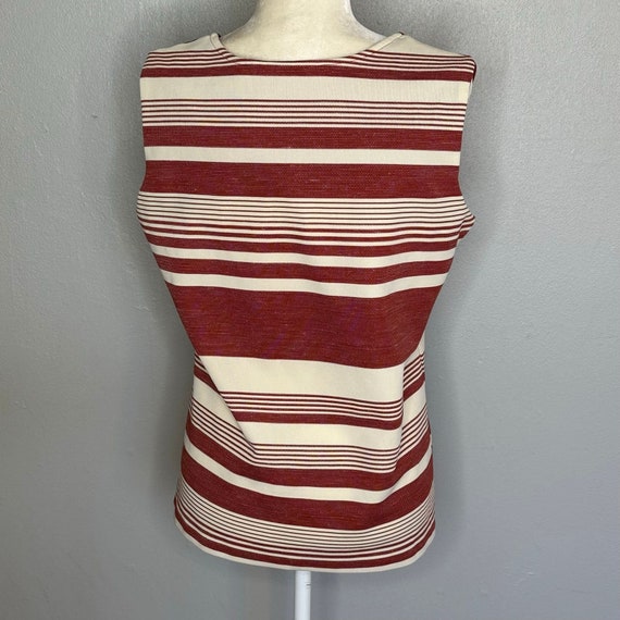 Vintage 70s Stripe Knit Twin Set | Sleeveless Top… - image 5