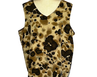 Vintage 90s Reversible Animal Print Tank Top 1X Jordan Woman Snake Print