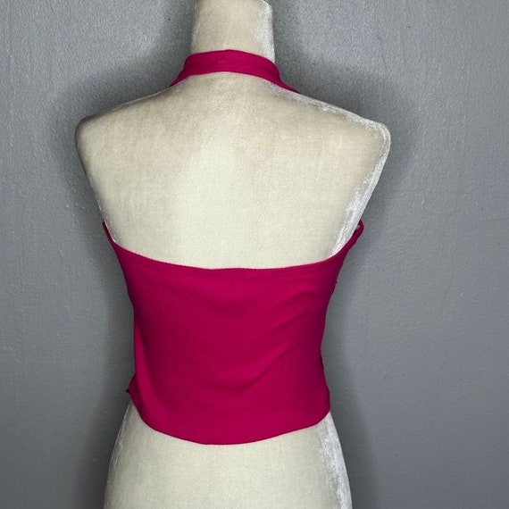 Vintage Tutu Fashion Ribbed Knit Halter | Zip Up … - image 5