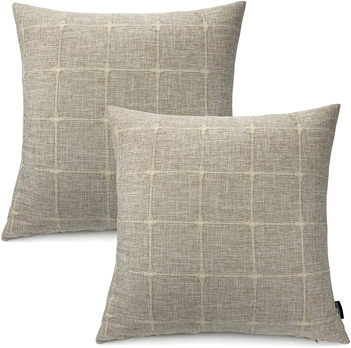 Plaid Pillow Covers 20 x 20 inch Pack of 2 Soft Woven Texture Etsy