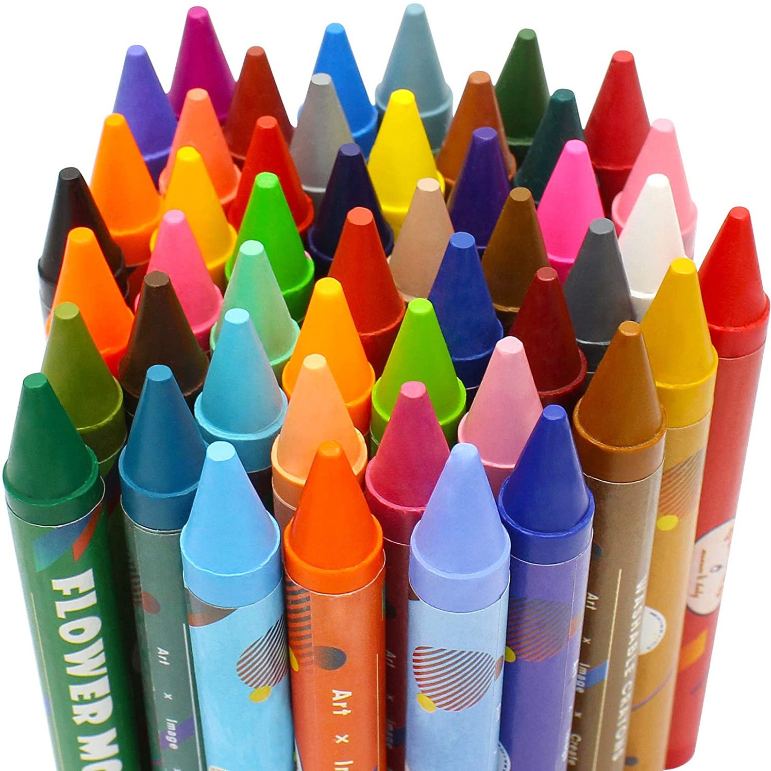Large Crayons for Kids Ages 24 48 Colors Nontoxic Crayons Etsy