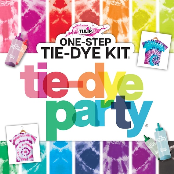 Tulip One-Step Tie-Dye Party, 18 Pre-Filled Bottles, Creative Group  Activity, All-in-1 Fashion Design Kit, 1 Pack, Rainbow