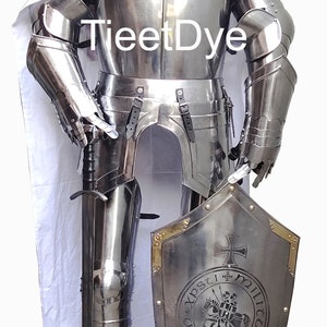Medieval Wearable Knight CRUSADOR Full Suit of Armour Collectibles Armor Costume