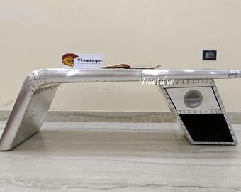 Tieetdye Aviator Coffee Table With One Drawer and One Shelve