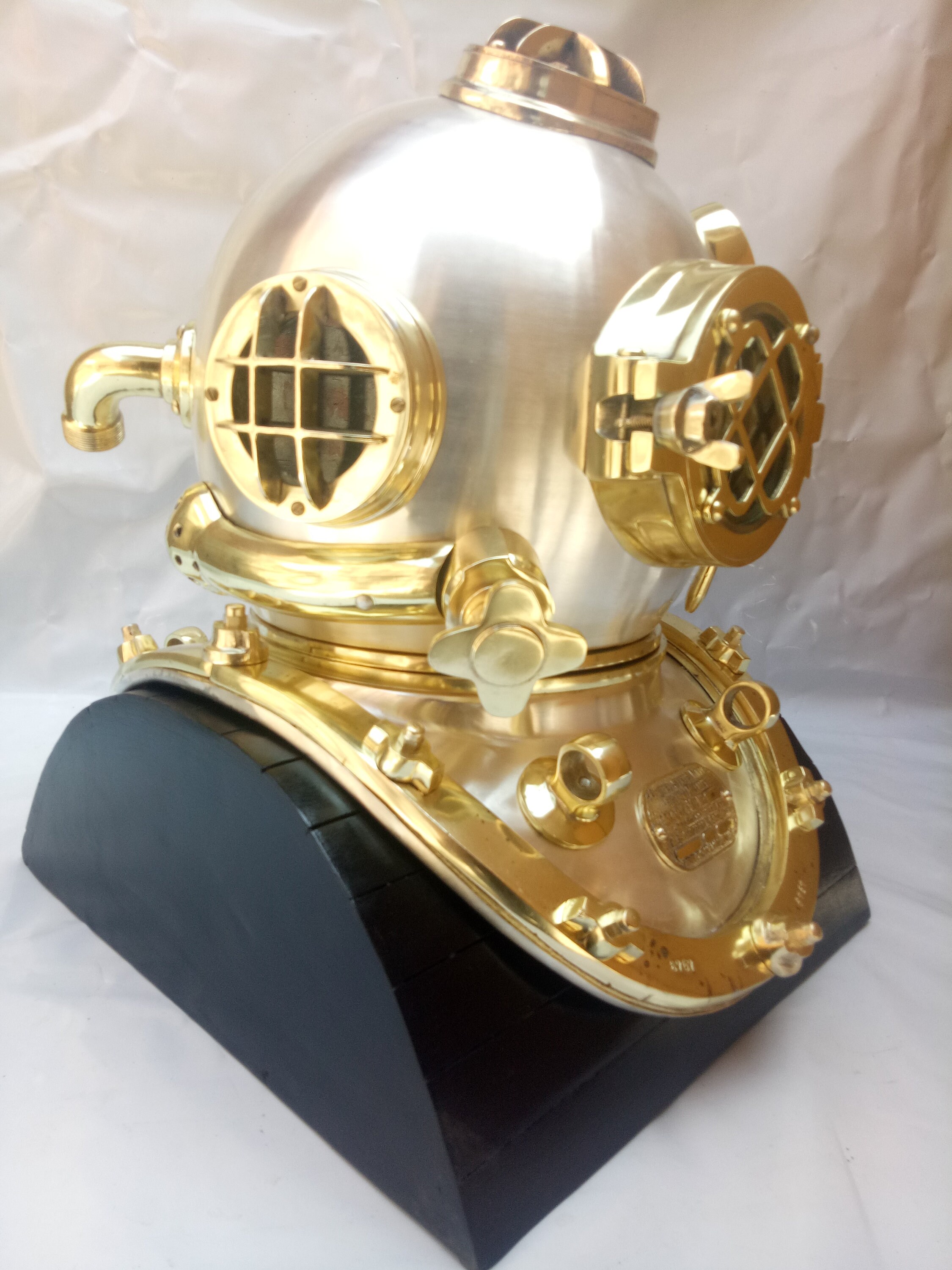 Antique Vintage Diving Divers Helmet Solid Steel US Navy Mark V Full ...