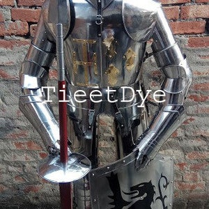 Medieval Knight Wearable Suit Of Armor Crusader Combat Full Body Armour
