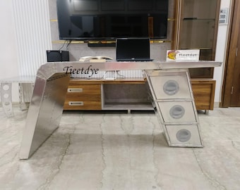 タイダイ アビエーター ウィング デスク ホーム オフィス デスク 航空テーマ家具