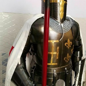 Medieval Knight Wearable Suit Of Armor Crusader Combat Full Body Armour