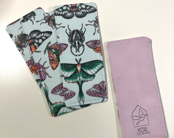 Luna moth fabric bookmark, spring fabric bookmark