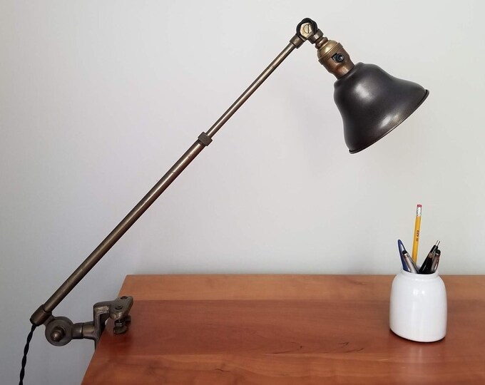 Vintage Industrial Desk Lamp. Drafting Table Lamp. Steampunk Etsy