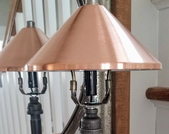 Industrial Table Lamp with Copper Shade. Table Lamp.  Desk Lamp.  Office Lamp.  Accent Lamp. Statement Lighting. Industrial Lighting.