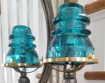 Insulator Lamp.  Insulator Light.  Industrial Table Lamp.  Steampunk Lamp. Industrial Lighting.