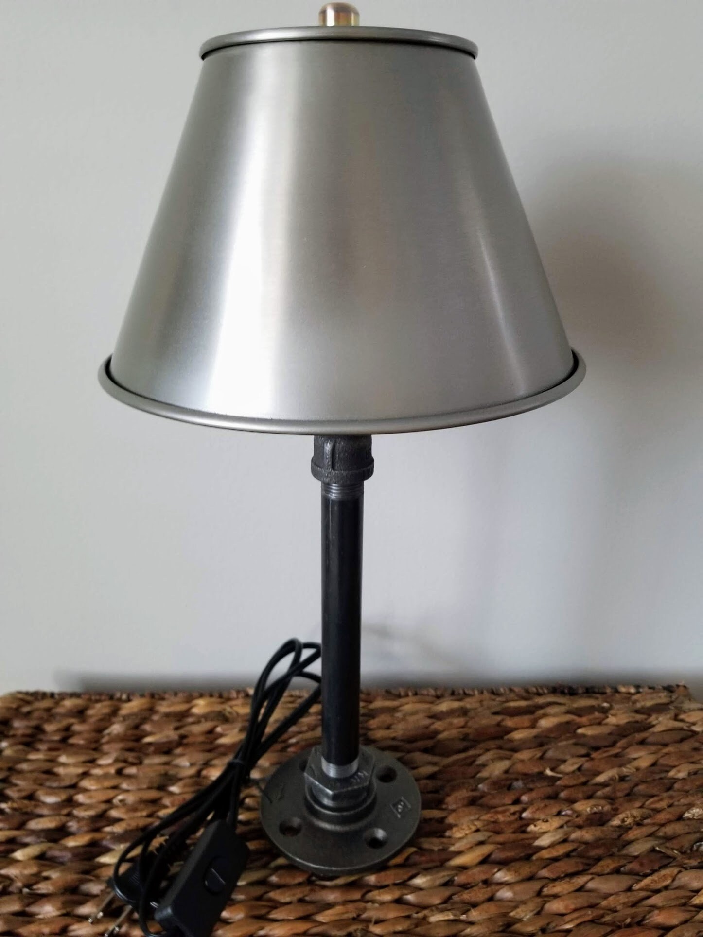 Industrial Table Lamp With Steel Shade. Industrial Desk Lamp. Etsy