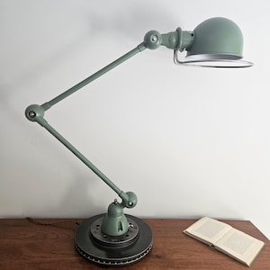 Vintage Jielde Industrial Desk Lamp: Restored French Factory Lighting