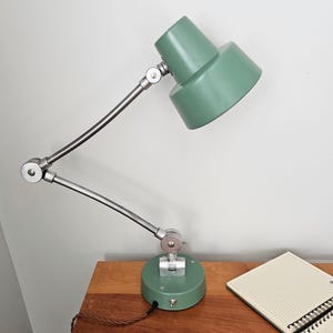 Vintage Ajusco Industrial Desk Lamp: Articulating Task Light