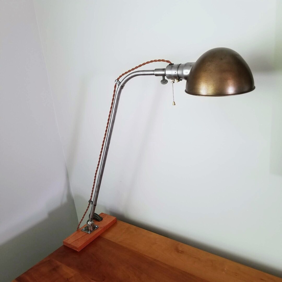 Vintage Industrial Desk Lamp. Fostoria Industrial Lamp. Etsy