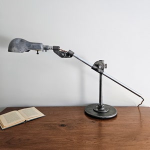 Vintage Industrial Desk Lamp.  Woodward Industrial Lamp.  Steampunk Desk Lamp. Industrial Lighting. Antique Desk Lamp.