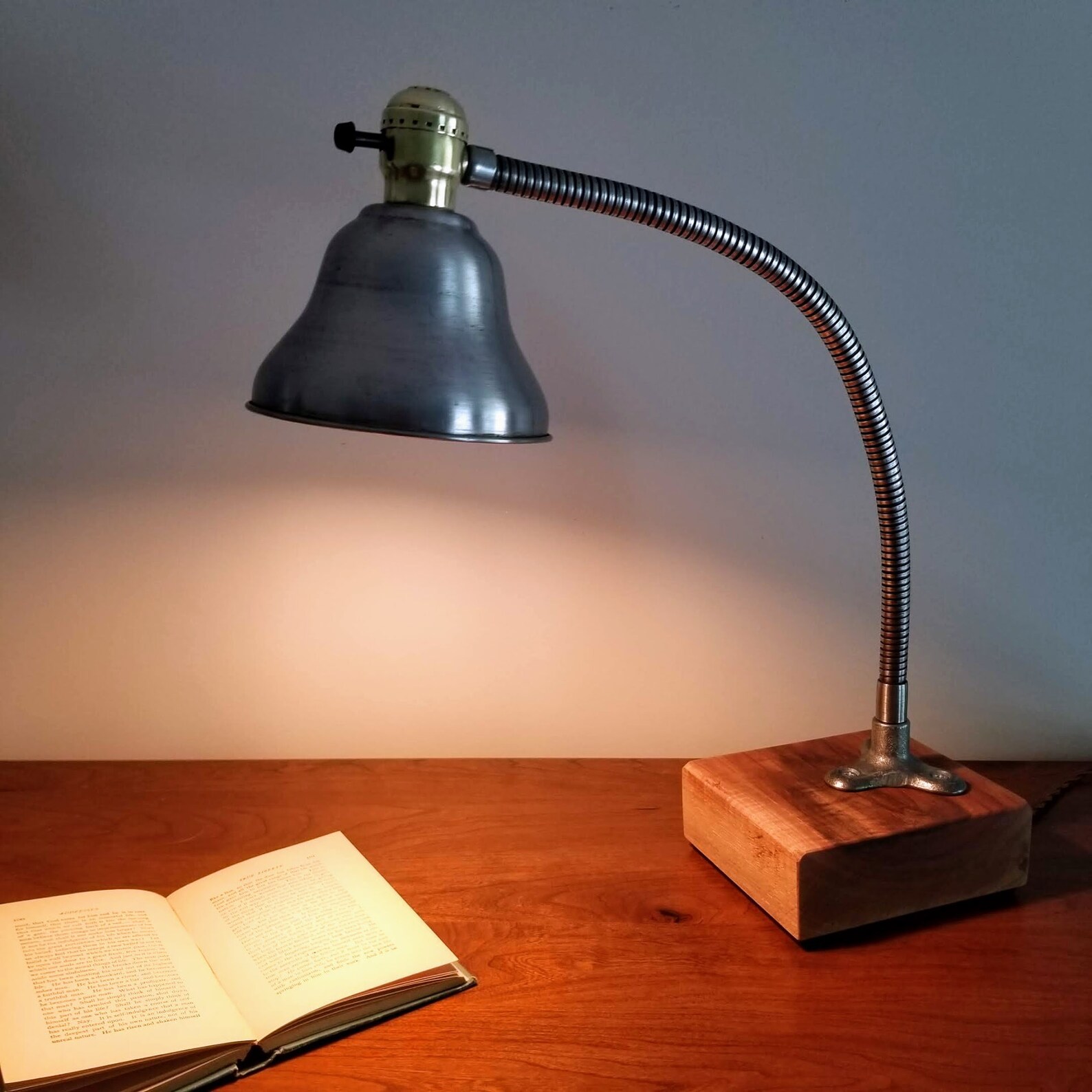 Vintage Industrial Gooseneck Desk Lamp. Industrial Work Lamp. Etsy