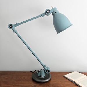 Vintage French Industrial Desk Lamp.  Antique Industrial Lamp.  Steampunk Desk Lamp.  Vintage Sanfil Lamp.