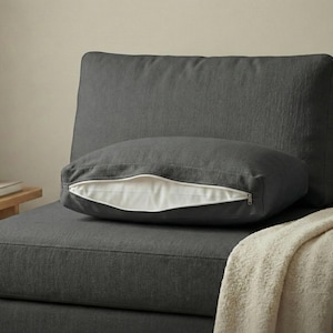 Cotton Pillow Insert Cover with Zipper, Cushion Inner Case Without Filling, Pillow Liner Cover, Custom Size Throw Pillow Cover image 5