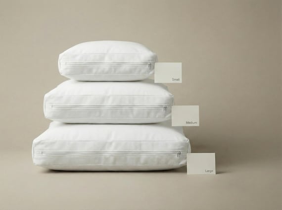 Cotton Pillow Insert Cover with Zipper, Cushion Inner Case Without Filling, Pillow Liner Cover, Custom Size Throw Pillow Cover