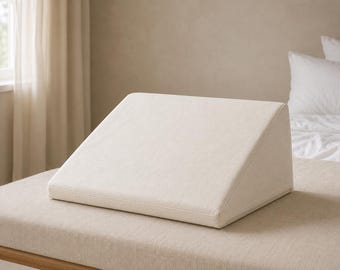 Fodera per cuscino a cuneo personalizzata, 100% cotone, con cerniera, realizzata su misura per cuscini a cuneo.