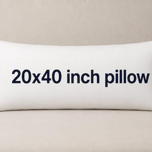 20x40 Pillow Insert, Synthetic Down Alternative Pillow Form for Sham, 100% Cotton Cover