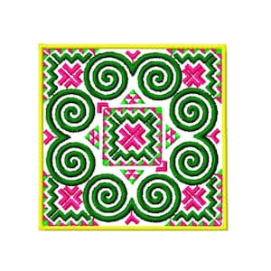Hmong Embroidery Textile 5 Pes, Jef, vp3, dst