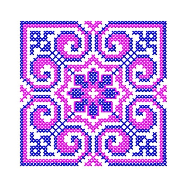 Hmong Embroidery Textile 15 Pes, Jef, vp3, dst