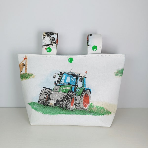 Lenkertasche mit Traktor für Jungen und Mädchen Fahrradtasche Bulldog Tasche für Laufrad Laufradtasche Traktor