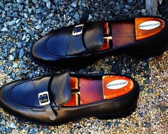 black dress moccasins