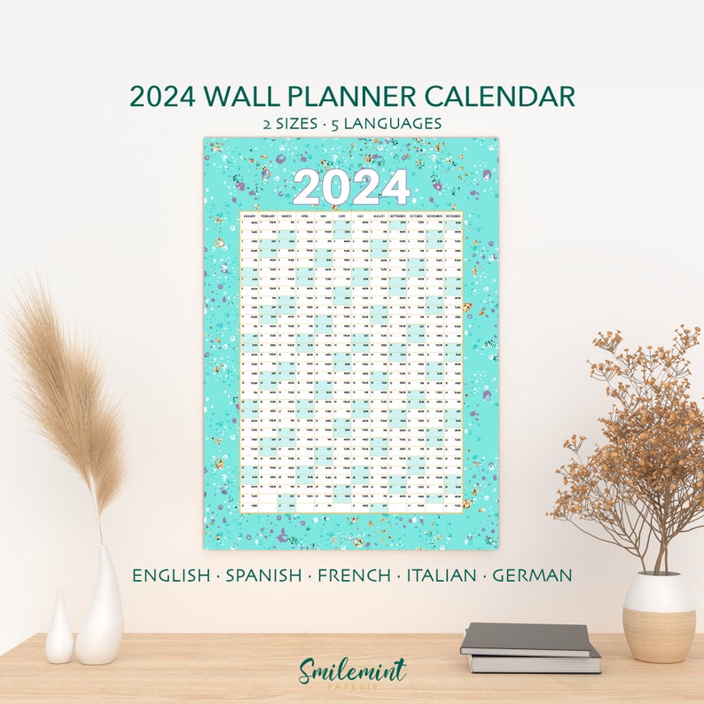 2024 Year Wall Planner 2024 Calendar Planner Annual Planner 50x70cm/a3