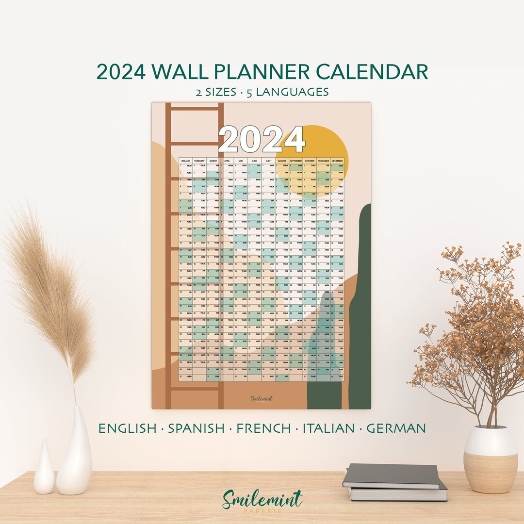 2024 Year Wall Planner 2024 Calendar Planner Annual Planner 50x70cm/a3 ...