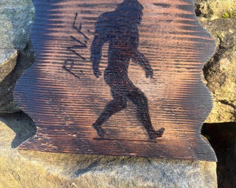 Bigfoot / Sasquatch Pisgah National Forest wood burn sign, wall art