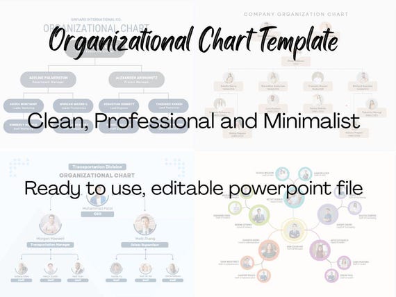 Editable Organizational Chart Template: Business Hierarchy Slides (Canva & PowerPoint)