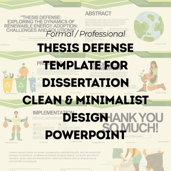 Thesis Defense Presentation Template Customizable Powerpoint Design