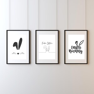 Affiche | Cartes postales | Sweat-shirt | T-shirt | Pâques | 5 pièces | JOYEUSES PÂQUES | Vacances | famille | Deko - Print@Home