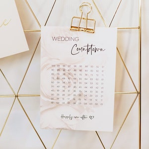Postkarte "WEDDING COUNTDOWN" | Hochzeit | Wedding | Hochzeits-Countdown | Grußkarte