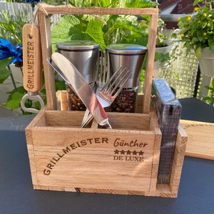 Portautensili Grill Master con apribottiglie, regalo personalizzato per uomo