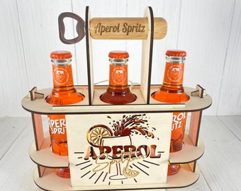 Aperol Spritz / Lillet cup holder for 3 bottles Aperol Spritztour party gift