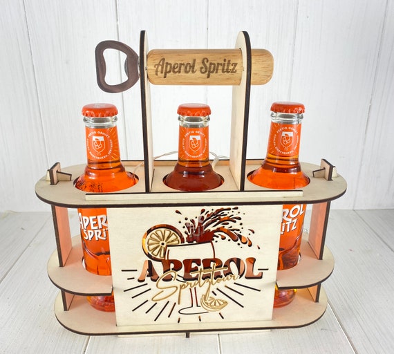 Aperol Spritz / Lillet cup holder for 3 bottles Aperol Spritztour party gift