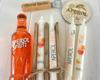 Aperol Spritz candle gift oak wood gift set Aperol Spritztour