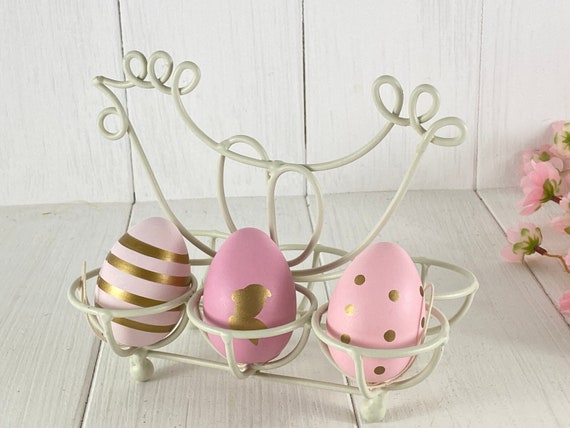 Metal egg basket for 6 eggs