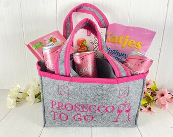 Geschenk Tasche Prosecco to Go für Frauen, Freundin, Muttertag, Valentinstag